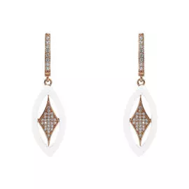 Серьги с английским замком из серебра TC-E00623-W-G-X-X-W