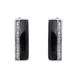 Серьги с английским замком из серебра TC-E00633-B-W-X-X-W