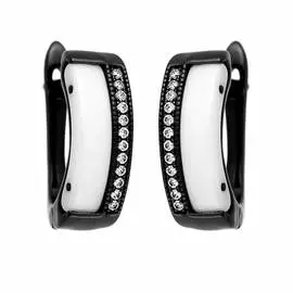 Серьги с английским замком из серебра TC-E00633-W-B-X-X-W