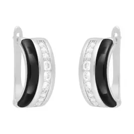 Серьги с английским замком из серебра TC-E00660-B-W-X-X-W