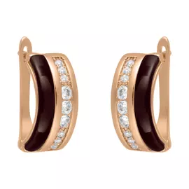 Серьги с английским замком из серебра TC-E00660-BR-G-X-X-W