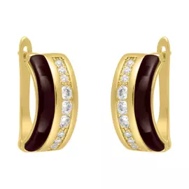 Серьги с английским замком из серебра TC-E00660-BR-L-X-X-W