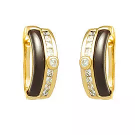 Серьги с английским замком из серебра TC-E00670-BR-L-W-X-W