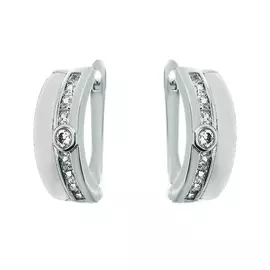 Серьги с английским замком из серебра TC-E00670-W-W-W-X-W