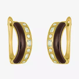 Серьги с английским замком из серебра TC-E00699-BR-L-X-X-W