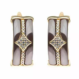 Серьги с английским замком из серебра TC-E00701-BR-L-X-X-W