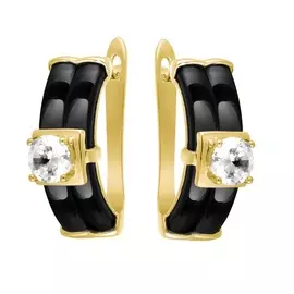 Серьги с английским замком из серебра TC-E00707-BR-L-W-X-X