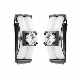 Серьги с английским замком из серебра TC-E00707-W-B-W-X-X