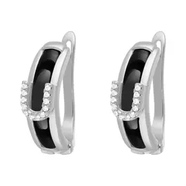 Серьги с английским замком из серебра TC-E00766-B-W-X-X-W