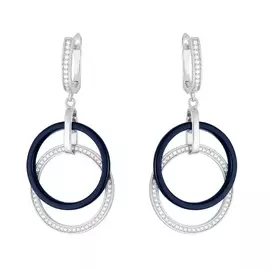 Серьги с английским замком из серебра TC-E00819-Вl-W-X-X-W