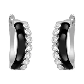 Серьги с английским замком из серебра TC-E00826-B-W-X-X-W