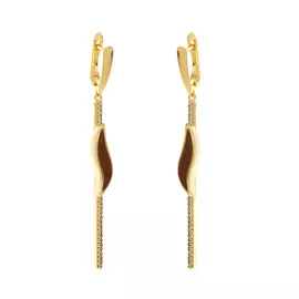 Серьги с английским замком из серебра TC-E01010-BR-L-X-X-W