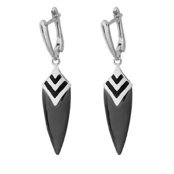 Серьги с английским замком из серебра TC-E01015-B-W-X-X-X