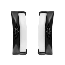 Серьги с английским замком из серебра TC-E01037-W-B-X-X-B