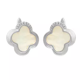 Серьги с английским замком из серебра TC-E01072-X-W-PS-X-W