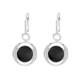 Серьги с английским замком из серебра TC-E01096-B-W-X-X-W