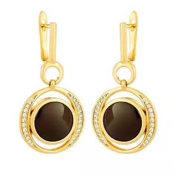 Серьги с английским замком из серебра TC-E01096-BR-L-X-X-W