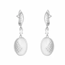 Серьги с английским замком из серебра TC-E01119-W-W-W-X-X