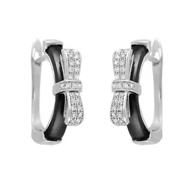 Серьги с английским замком из серебра TC-E01135-B-W-X-X-W