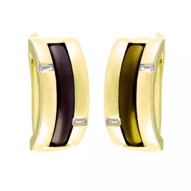 Серьги с английским замком из серебра TC-E01151-BR-L-W-X-X