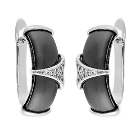 Серьги с английским замком из серебра TC-E01162-B-W-X-X-W