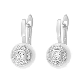 Серьги с английским замком из серебра TC-E01274-W-W-W-X-W