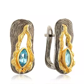 Серьги с английским замком из серебра TSYE00838-E-TSW