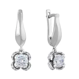 Серьги с английским замком из серебра У21-0421-23-01