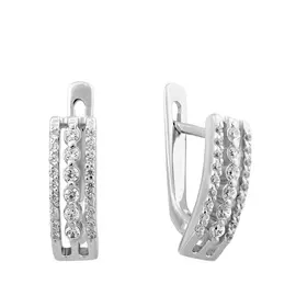 Серьги с английским замком из серебра У21-0791-23-01у