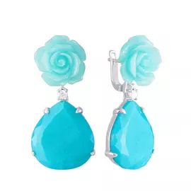 Серьги с английским замком из серебра ZE2679_SR_JD_CI_003_WG