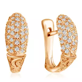 Серьги с английским замком из золота 01С1110481