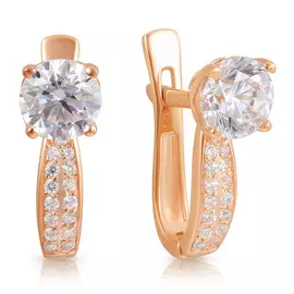 Серьги с английским замком из золота 01С114572