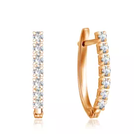 Серьги с английским замком из золота 01С114897