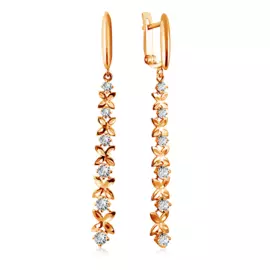 Серьги с английским замком из золота 01С115090