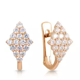 Серьги с английским замком из золота 01С115421