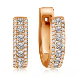 Серьги с английским замком из золота 01С115948