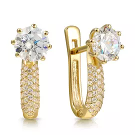 Серьги с английским замком из золота 01С134877