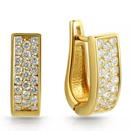 Серьги с английским замком из золота 01С642379