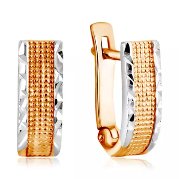 Серьги с английским замком из золота 01С716032