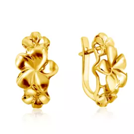 Серьги с английским замком из золота 01С732081