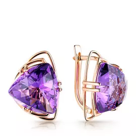 Серьги с английским замком из золота 020614А