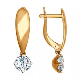 Серьги с английским замком из золота 027001