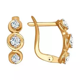 Серьги с английским замком из золота 027204