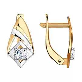 Серьги с английским замком из золота 027251