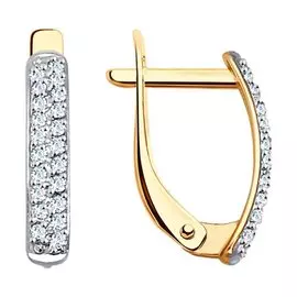 Серьги с английским замком из золота 027265