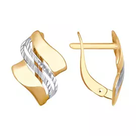 Серьги с английским замком из золота 027268