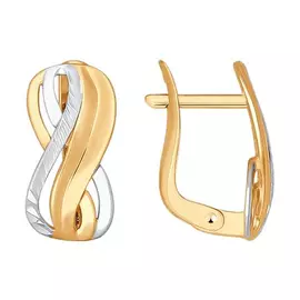 Серьги с английским замком из золота 027286