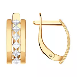 Серьги с английским замком из золота 027301