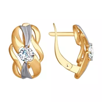 Серьги с английским замком из золота 027533