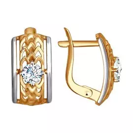 Серьги с английским замком из золота 027535